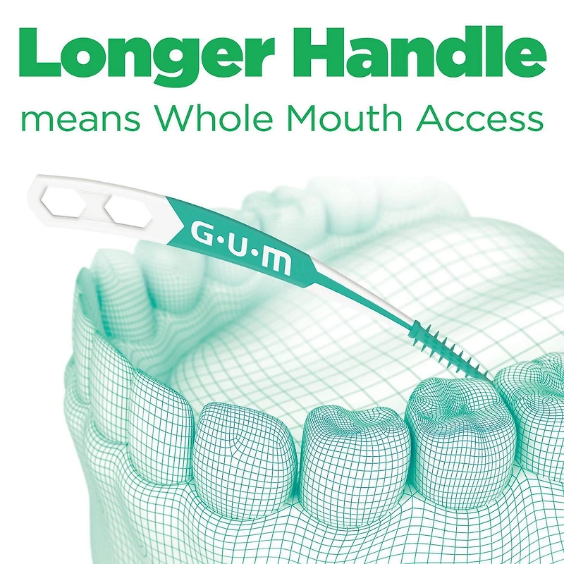 GUM® Soft-Picks® Advanced Dental Picks, Curved Design, Precision Control, Travel Case