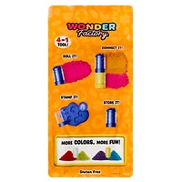 Sac de sable Wonder Factory ne séchant jamais avec pâte ne séchant jamais – sable orange et rouge avec pâte bleue
