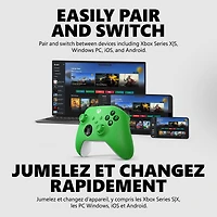 Manette sans fil Xbox - Vert Vélocité pour Xbox Series X|S, Xbox One et appareils Windows