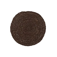 Hand Made Natural Weaving Round Placemat Brown - Set of 12