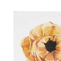 Toile embellie fleur orange 15,2 cm L x 15,2 cm H