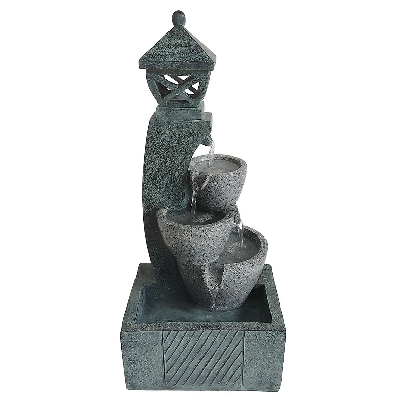 Angelo Décor Fontaine à lanternes Arita avec pompe écoénergétique et éclairage DEL