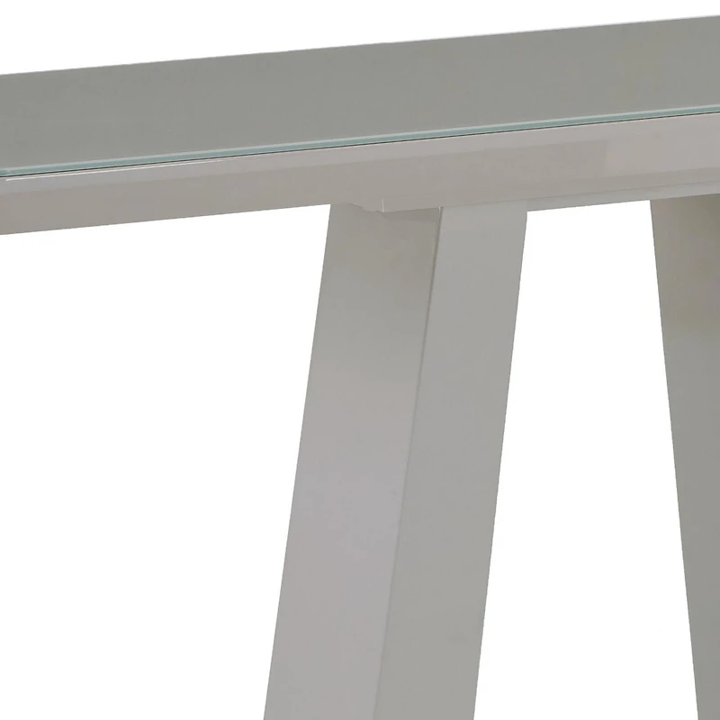 Contemporaine MDF et Verre Console - Gris Chaud