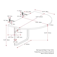 Table de balcon pliante d'extérieur CorLiving Parksville en résine tressée et acier, noire