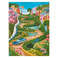 RoseArt - Illustrations modernes 300 pièces - Lombard Street San Francisco - Puzzle emboîtable pour adulte