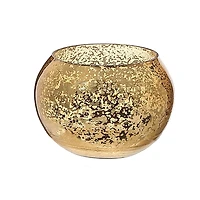 Mercury Curved Tealight Holder Gold - Set of 2