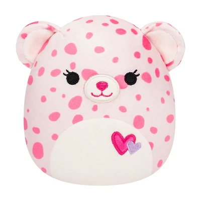 Squishmallows 5" Valentines Plush - Lorie - Pink Cheetah W/White Belly And Heart Embroidery