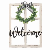 ENSEIGNE MURALE EN BOIS BIENVENUE
