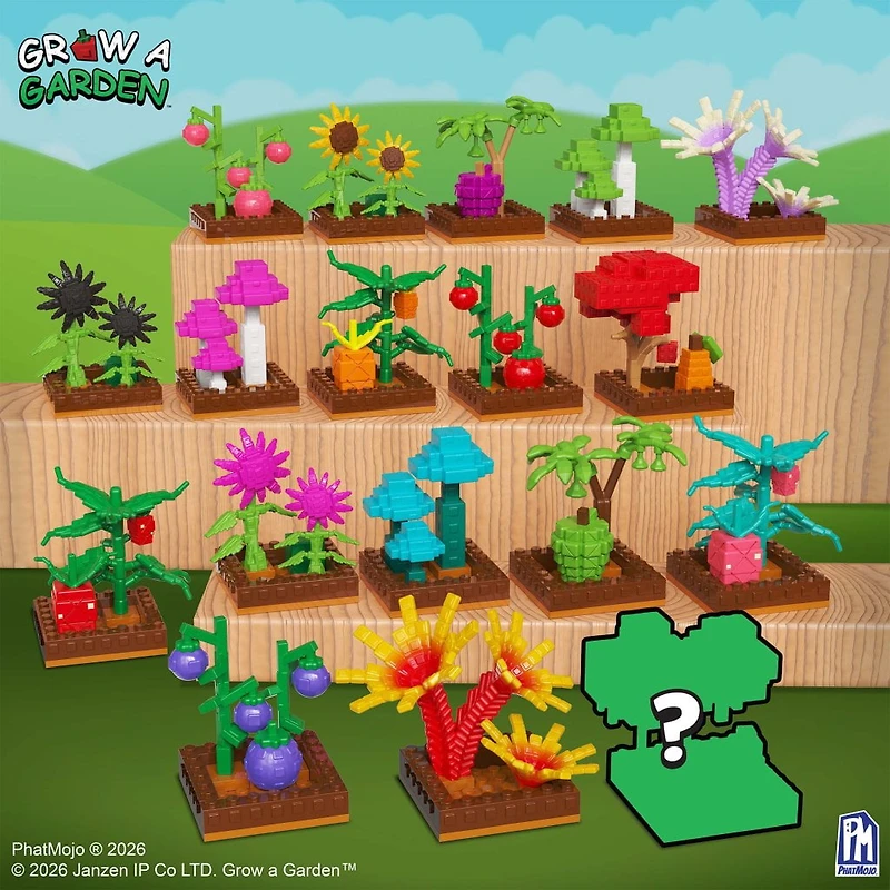 Cultivez un jardin - Sac surprise Mystery Buildable Pocket Crops de Phat Mojo.