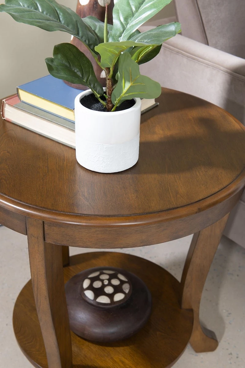 Dendrie Side Table, Hazelnut