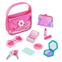Ensemble Sac à Main Rose Étincelant avec Téléphone, Clés, Carte et Maquillage – Jouet pour Tout-Petits et Enfants d’Âge Préscolaire par Battat BATTAT ENS SAC MAIN