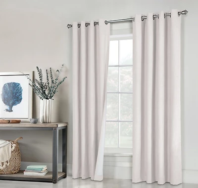 Loft Living Shanel, panneau de rideau à oeillets 100% occultant en faux lin 52" x 95", sable