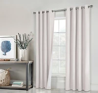 Loft Living Shanel, panneau de rideau à oeillets 100% occultant en faux lin 52" x 95", sable
