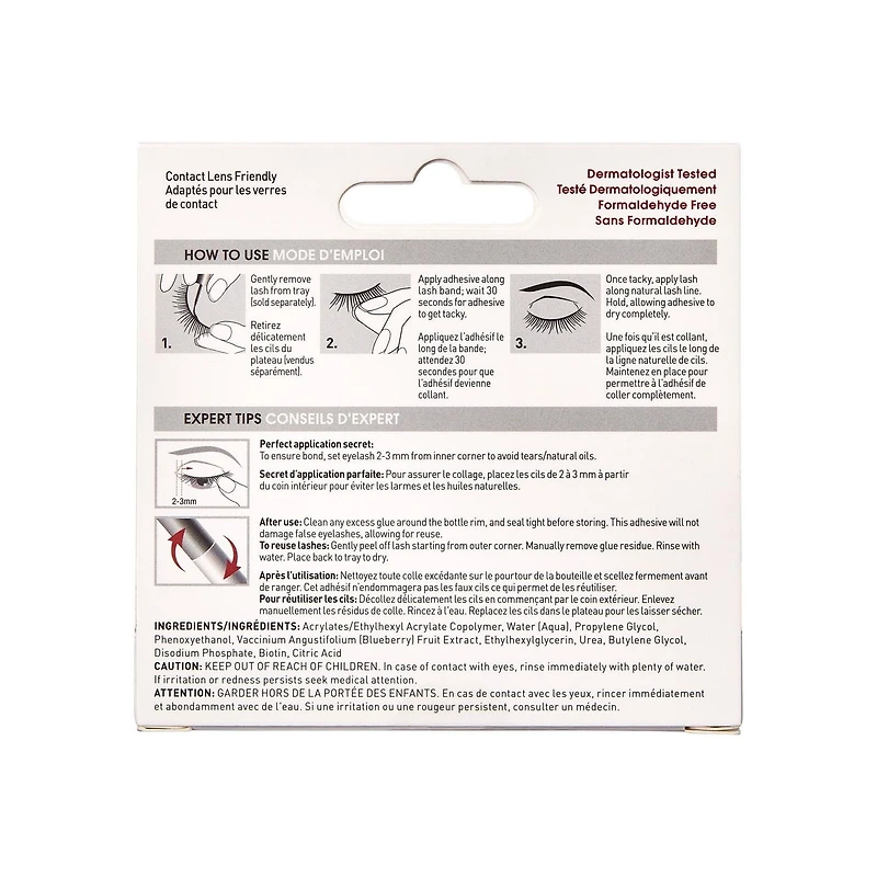 KISS - Lash Couture Strip Lash Adhesive - Clear - (0.17 Oz), Super strong hold.