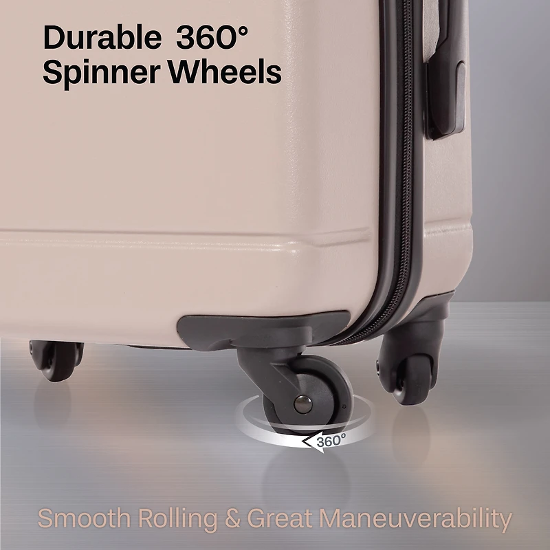 Jetstream® 2-Piece Carry-On Luggage Set – 20" Hardside Spinner Carry On Suitcase and Foldable Travel Backpack, Carry-On Suitcase Set