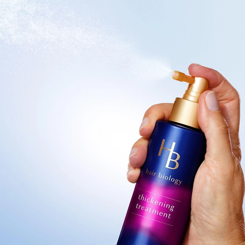 Vaporisateur épaississant à la biotine Hair Biology avec caféine et biotine pour des cheveux plus épais, plus fournis et plus résistants 190ML