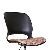 TygerClaw Adjustable Rolling Swivel Stool with Backrest