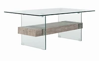 Safavieh Kayley Retro 2 Tier Glass Coffee Table