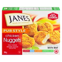 Pépites d’escalopettes de poulet panées de style pub Janes 700g