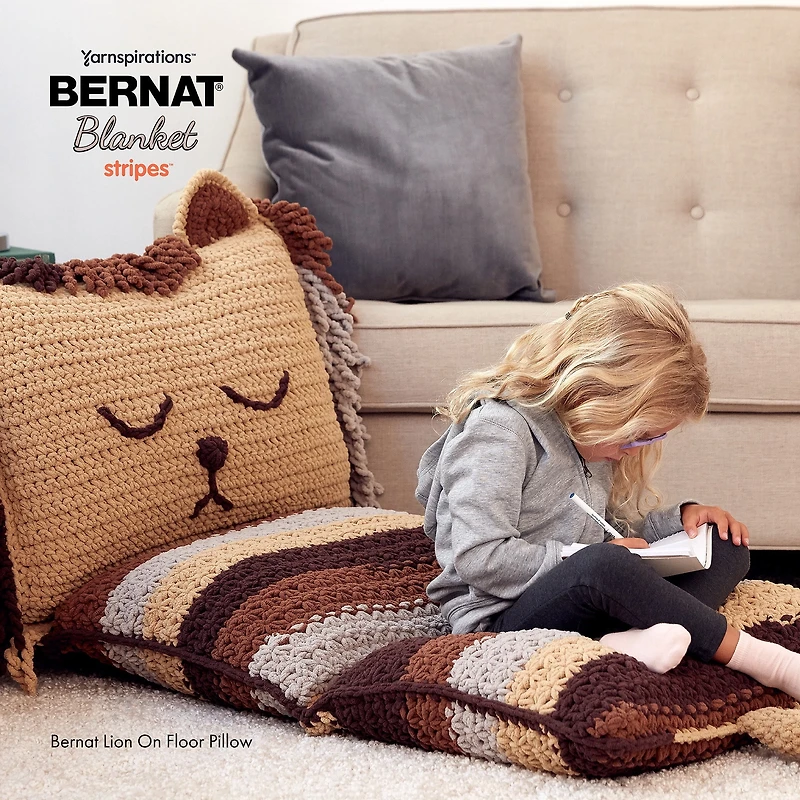 Bernat® Fil Cover Stripes™, Polyester #6 Super Volumineux, 10,5oz/300g, 220 Yards