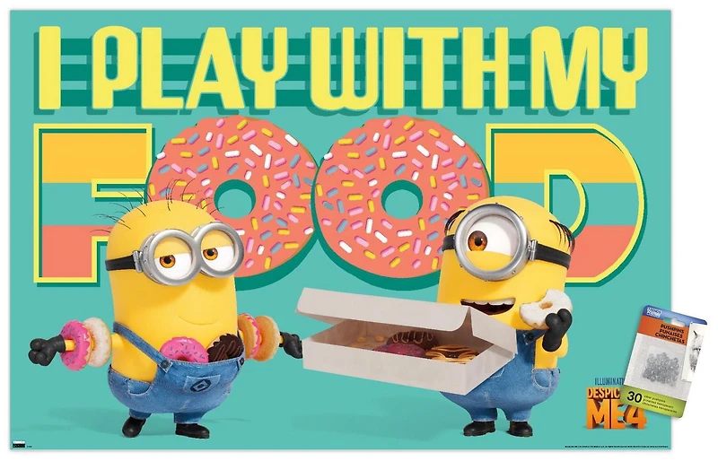 Illumination Despicable Me 4 - Donuts Wall Poster with Pushpins, 22.375" x 34"