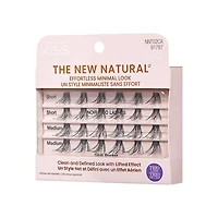 KISS The New Natural Trio Lashes - False Eyelashes Clusters - Noir - 24 Wisps, KISS Lashes