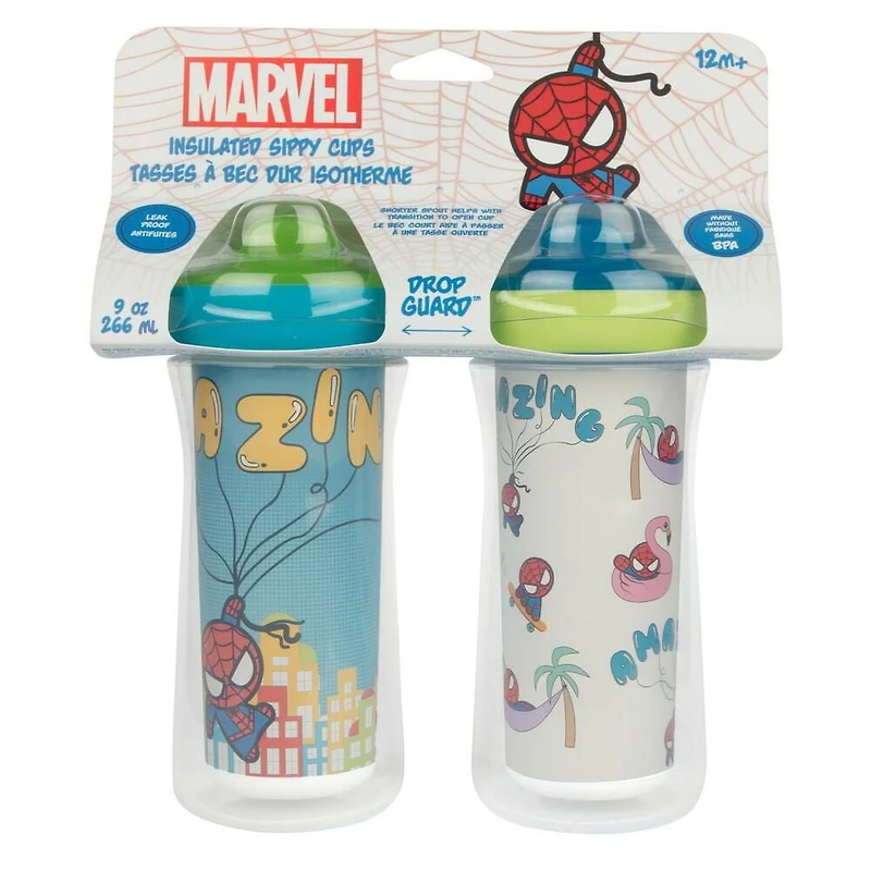 Marvel Super-Héros 2x9oz Gobelets à Bec Isothermes