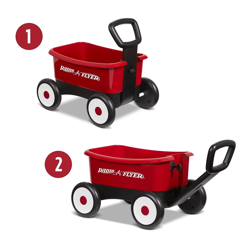 Radio Flyer Chariot Déambulateur à Pousser et à Tirer Chariot 2 en 1, 1 à 4 Ans