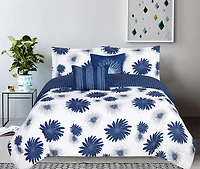Johnson Home 5-Pieces Polyester Printed Comforter Set 90GSM Cover (240GSM FILL)-100% Polyester