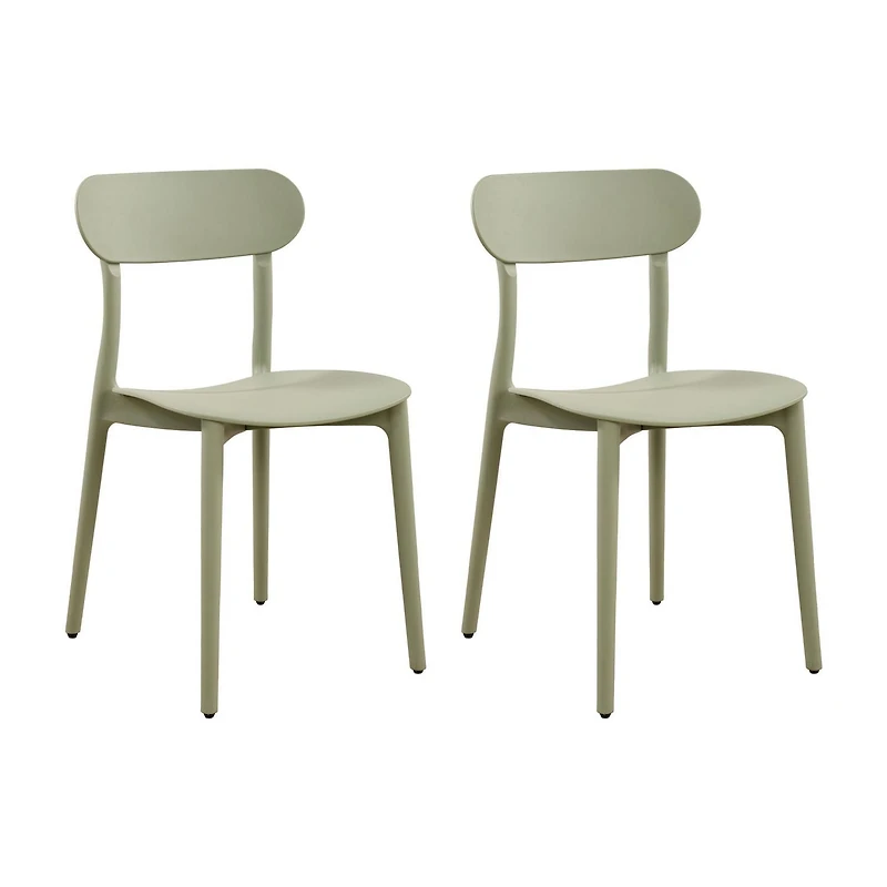 Patioflare Stacking Chair Set, Green, 2-Pack