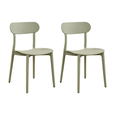Patioflare Stacking Chair Set, Green, 2-Pack