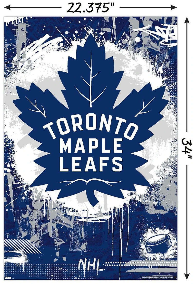 NHL Toronto Maple Leafs - Maximalist Logo 23 Wall Poster