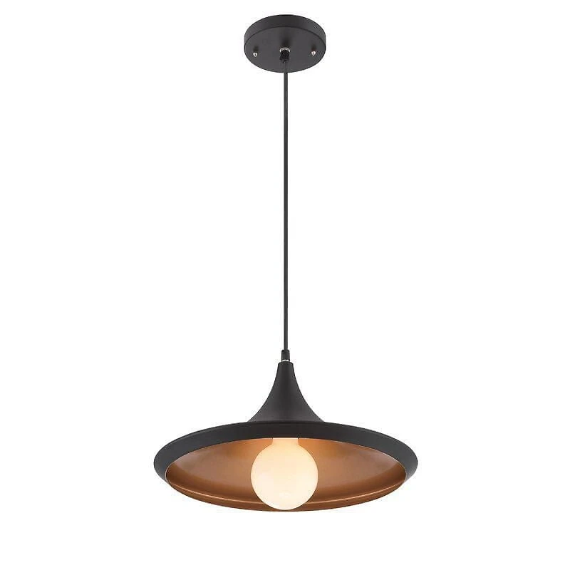 Plata Décor Modern Black and Gold Style Pendant