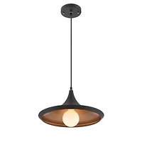 Plata Décor Modern Black and Gold Style Pendant