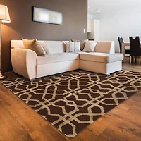 Tapis en Laine Aspire Xs marron et sable de 8 pi x 11 pi