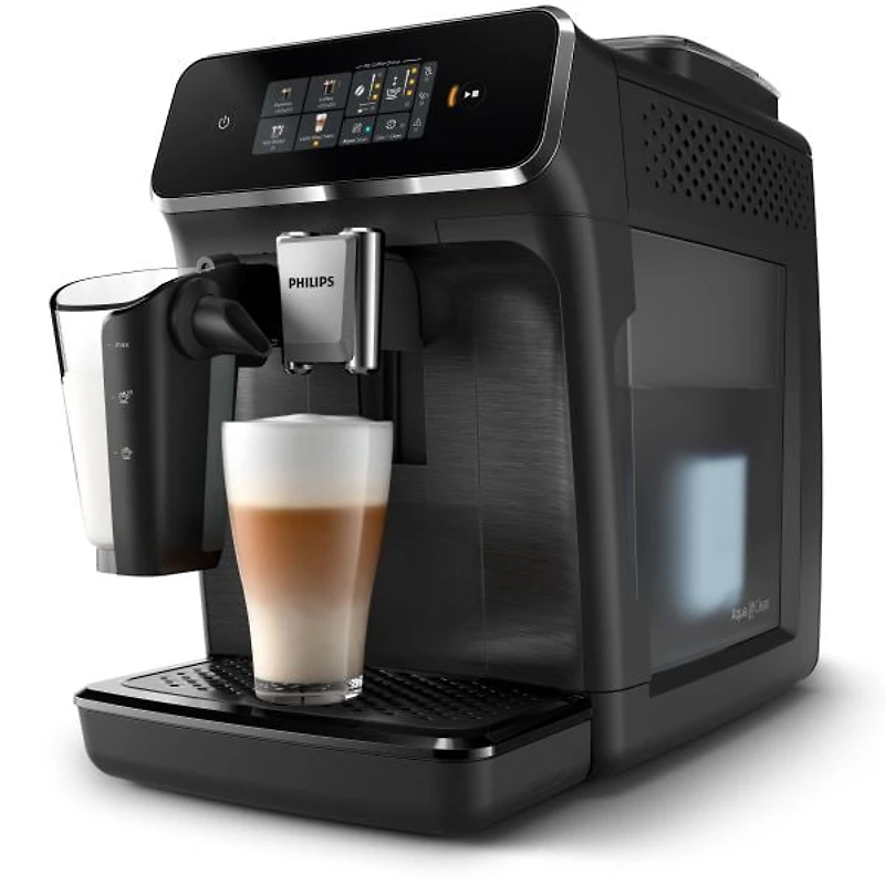 Philips 2300 Fully Automatic Espresso Machine with LatteGo Milk Frother, Black