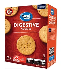 Great Value Plain Digestive Cookies, 350 g