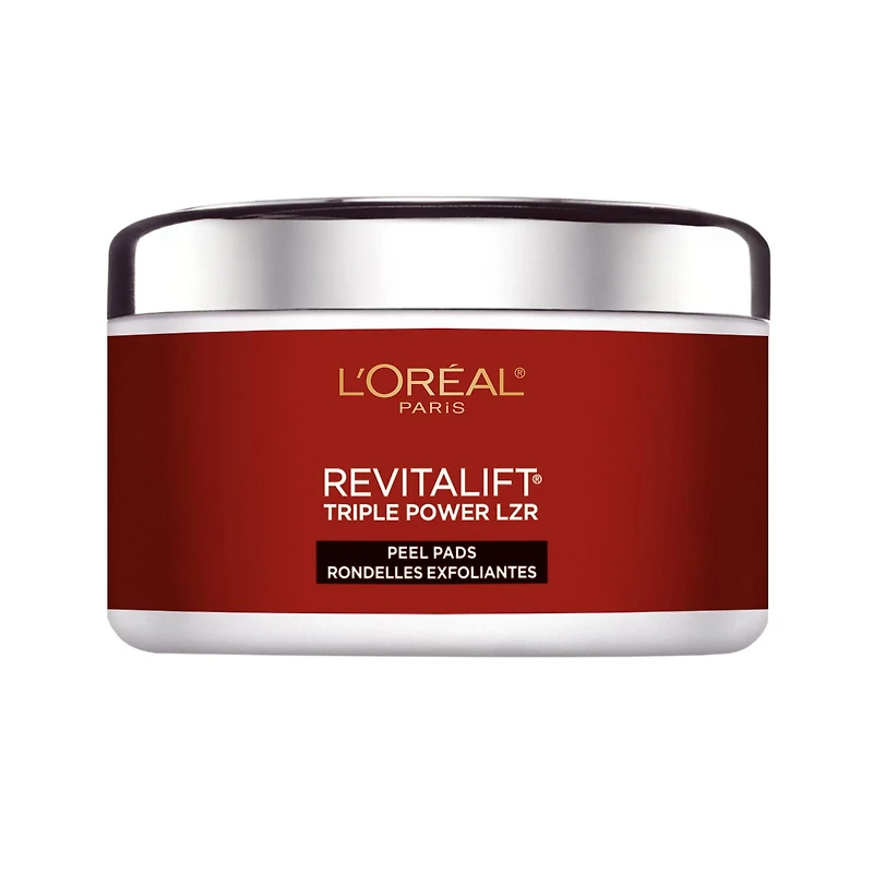 L'Oreal Paris Revitalift Bright Reveal Rondelles Exfoliantes Illuminatrices avec 10% Complèxe Glycolique, 1 unité