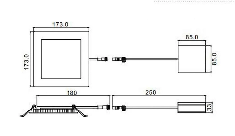 American Imaginations 48 Pieces Set Of 6-in. W Square Aluminum Semi-Recessed Pot Lights In White AI-29255