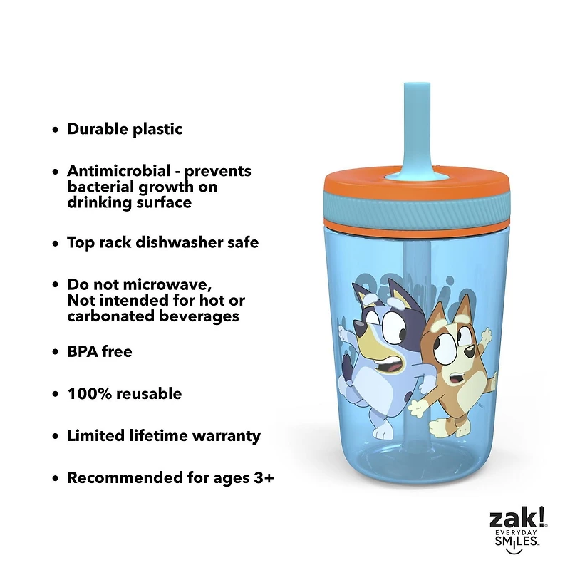 Zak Designs Bluey 15oz Kelso Tumbler