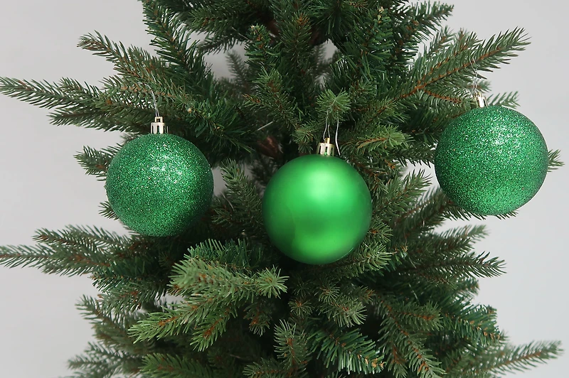 3 PIECES INCASSABLE ORNEMENT 8CM- VERT