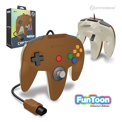 Hyperkin Captain Premium Controller Funtoon Collectors Edition pour N64® (Hero Brown)
