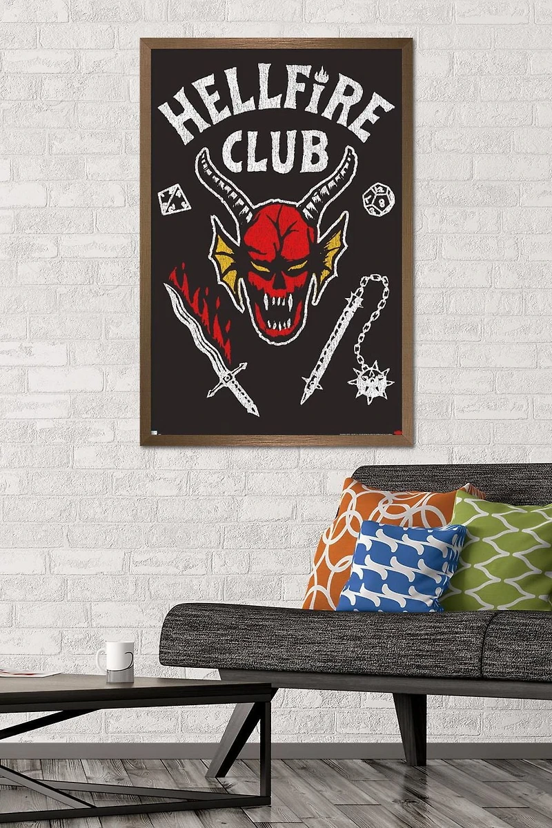 Netflix Stranger Things: Season 4 - Hellfire Club Wall Poster, 14.725" x 22.375" Framed