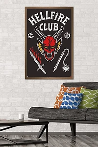 Netflix Stranger Things: Season 4 - Hellfire Club Wall Poster, 14.725" x 22.375" Framed