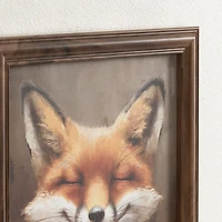 DesignOvations Emry Happy Fox Tea Cup Framed Art, 10.25in H x 8.38in W x 1.08in D