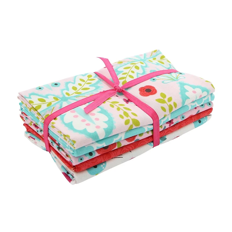 Fabric Creations Chirpie Fabric Bundle - 18" x 21" / 45cm x 53cm, Fabric Bundle