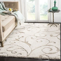 SAFAVIEH Florida Douglas Floral Vines Shag Area Rug