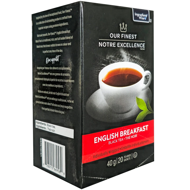 Thé noir English Breakfast Notre Excellence 40 g x 20 sachets