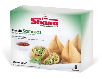 Rubicon Shana Punjabi Samosas, 460 g, Pack of 8