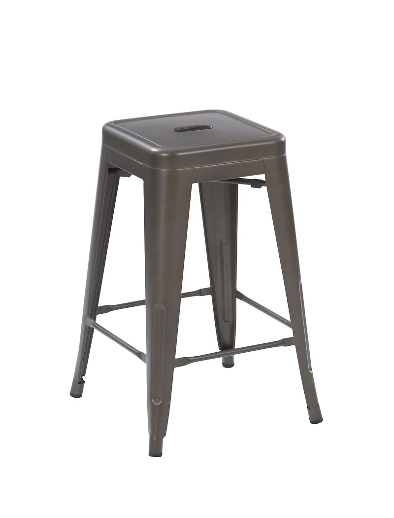 Ensemble de 4 tabourets de bar en métal de 24 po de Mainstays - Multicolores